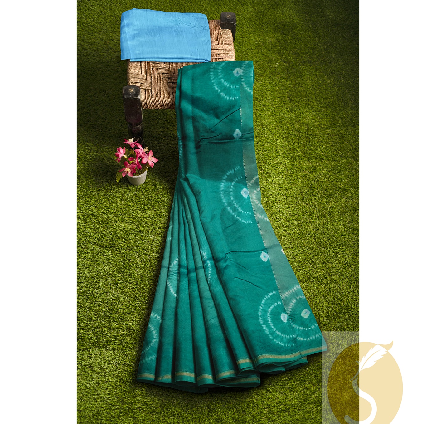 Tie And Dye Chanderi Silk Cotton Saree