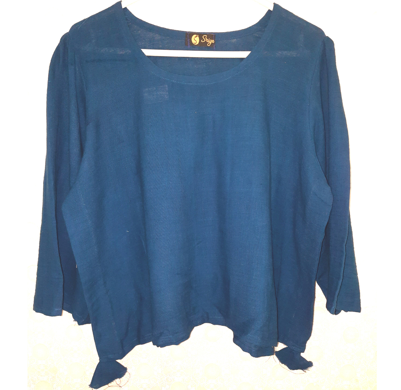 Blue Kala Cotton western  Top