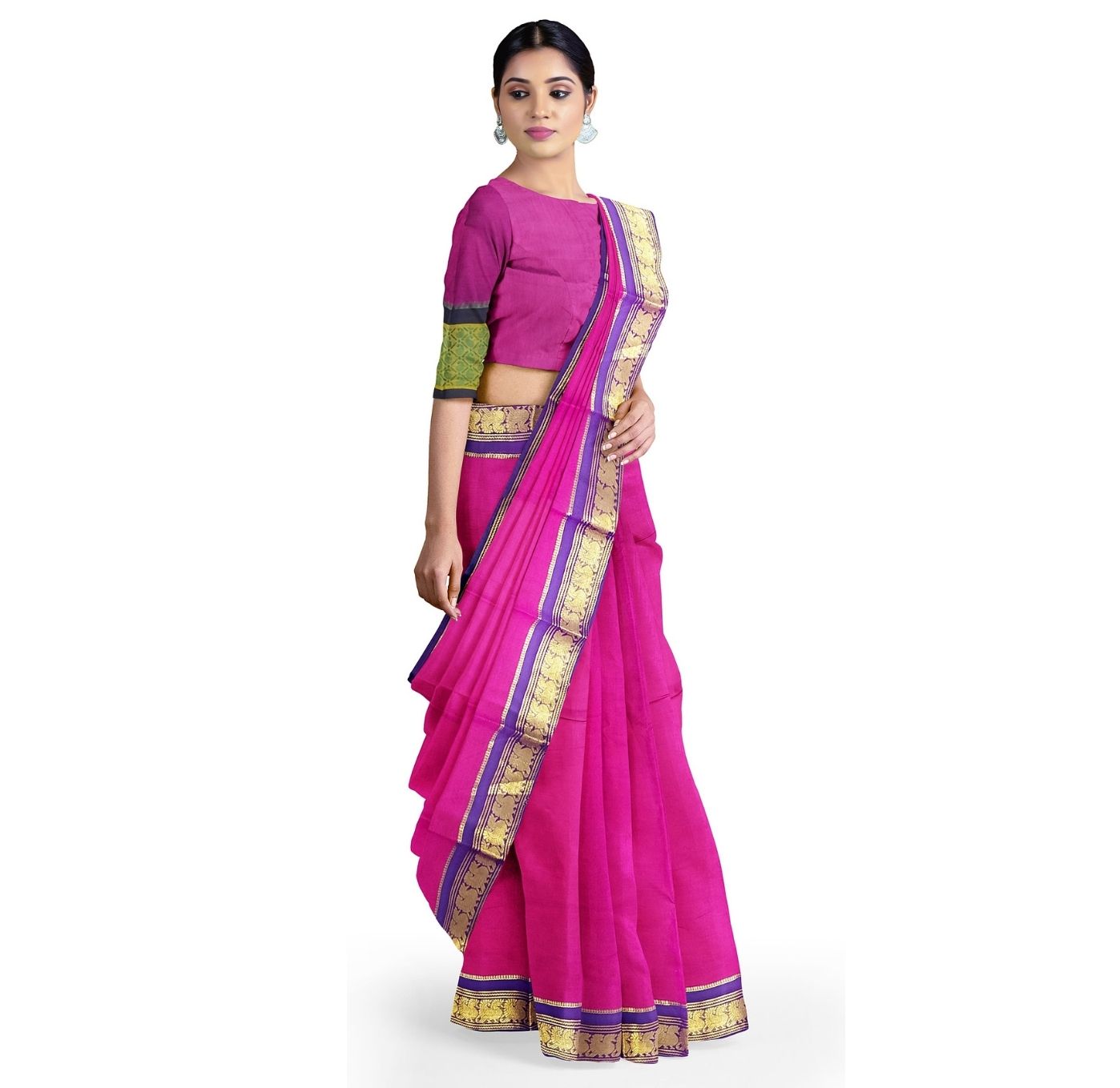 Pure Handloom  Cotton Saree with Zari Border