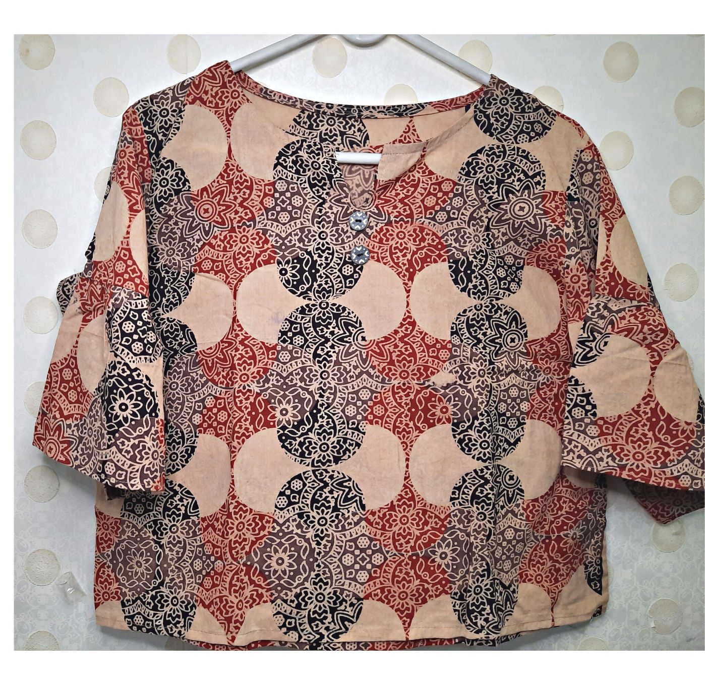 Bagru hand block print cotton Crop Top