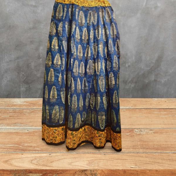 Ajrak Hand block printed Long skirt